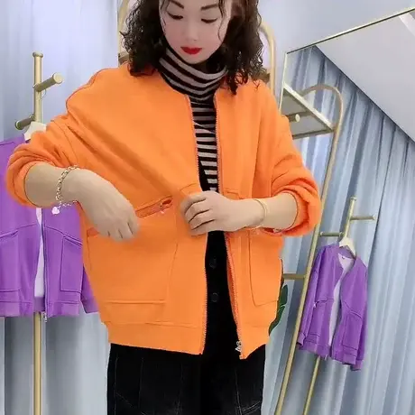 棒球服外套女春秋2023新款学生休闲百搭短款小个子夹克爆款上衣潮商品大图