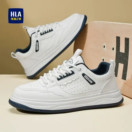 HLA/海澜之家男鞋软底板鞋防滑透气小白鞋2025新款夏季百搭潮鞋商品大图
