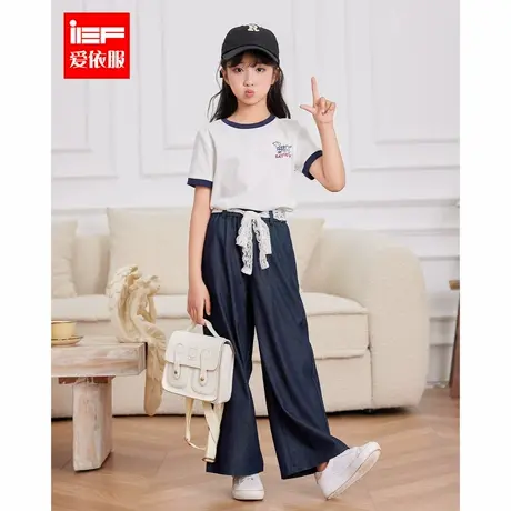 MINIIEF【爱依服童装】2025夏季新款韩版时尚洋气百搭女童阔腿裤图片