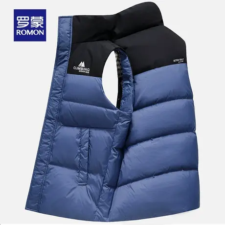 罗蒙羽绒马甲男2024冬季新款连帽外穿加厚保暖防风羽绒服背心坎肩图片