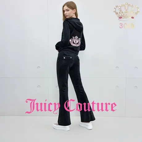 Juicy Couture【30周年系列】橘滋25秋新款零压弹力丝绒休闲裤女商品大图