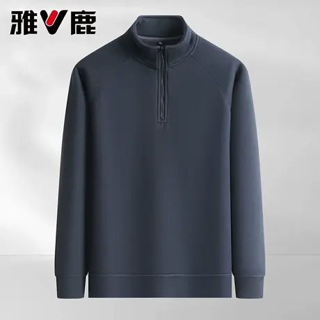 2025雅鹿正品新款官方男士秋冬新款时尚立领拉链卫衣上衣外套保暖图片