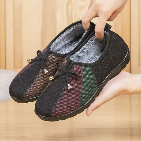 老北京布鞋女冬季加绒妈妈棉鞋中老年人加厚防滑保暖老太太奶奶鞋商品大图