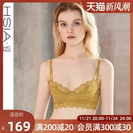 【云雀】遐内衣女薄款3/4杯性感绑带无海绵胸罩蕾丝上托聚拢文胸商品大图