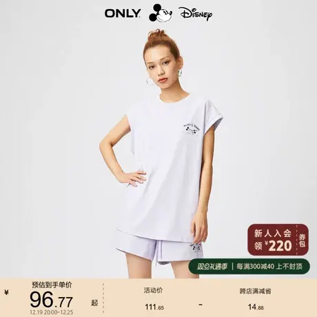 ONLY奥莱新款迪士尼联名款休闲胶印宽松背心套装T恤女商品大图