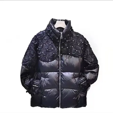 时尚简约羽绒服2冬季新款女士气质休闲显瘦小个子短款外套图片