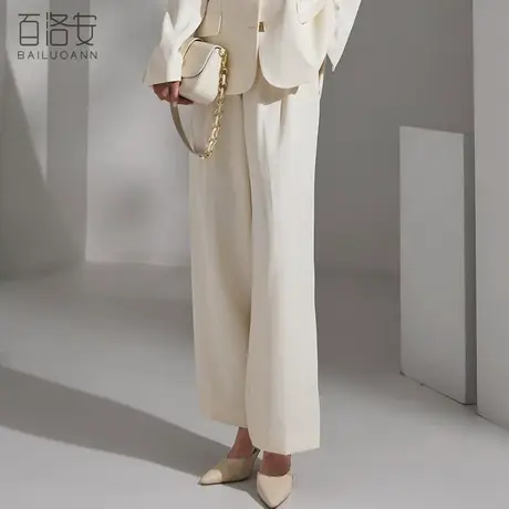 百洛安圆领提花衬衫女夏新泡泡袖复古收腰显瘦衬衣别致小众小上衣商品大图