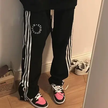 阔腿裤女夏季宽松卫裤小个子高腰显瘦直筒垂感休闲运动长裤潮ins商品大图