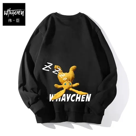 伟臣大码男装加肥加大男卫衣胖子春秋男士秋季印花卡通棉质图案商品大图