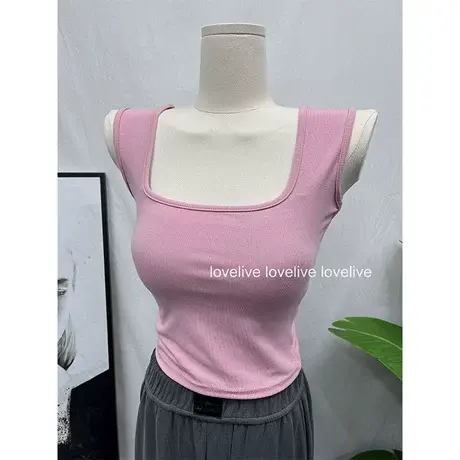 【店主自留】版型好！前后两穿显瘦方领宽肩带遮副乳吊带背心女IN图片