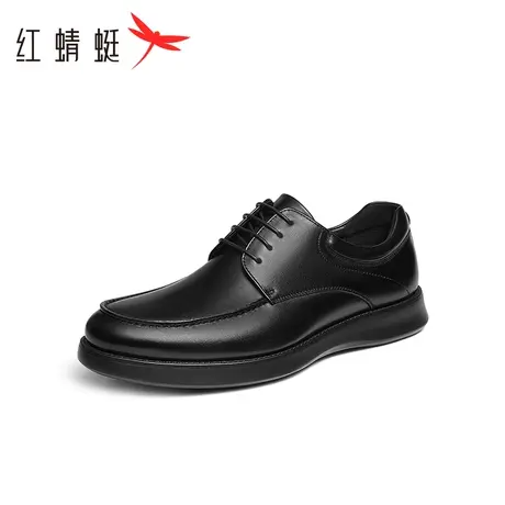 红蜻蜓商务正装皮鞋2023秋季新款男鞋系带通勤男士皮鞋棕色结婚鞋图片