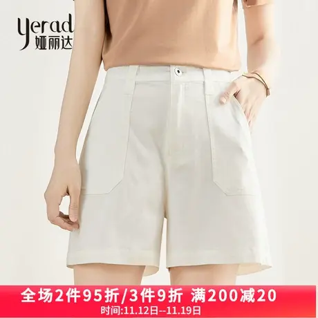 娅丽达牛仔短裤女薄款宽松显瘦三分裤2023年新款夏季高腰阔腿热裤商品大图