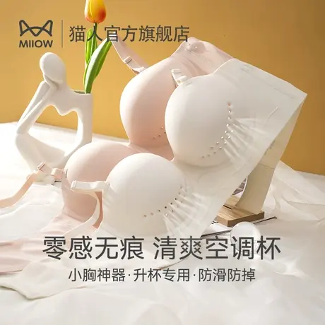 猫人可拆卸肩带抹胸裹胸无痕美背小胸聚拢显大内衣女夏季薄款文胸图片