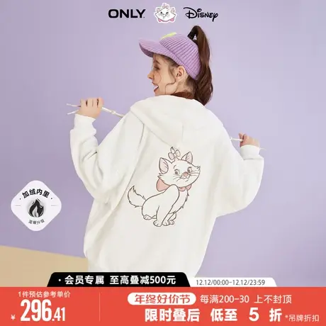 ONLY冬季迪士尼玛丽猫联名加绒甜美宽松开衫卫衣外套女|12239R011商品大图