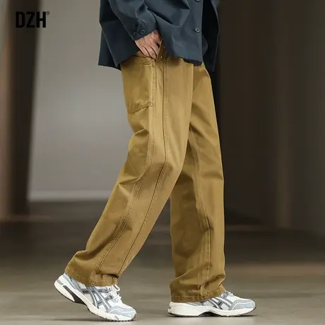 男士美式工装裤子男宽松直筒秋款2023新款盖鞋裤伐木裤休闲裤男款商品大图