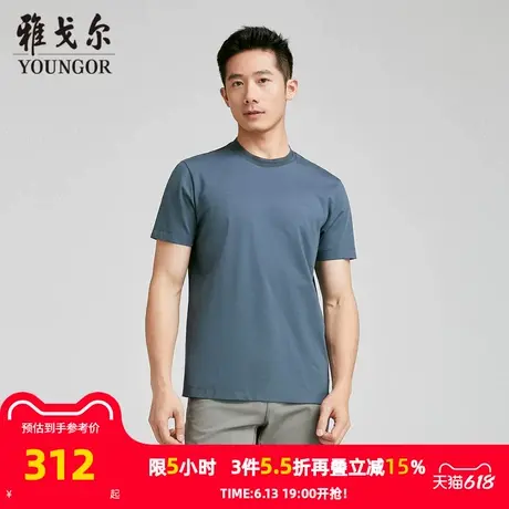【商场同款】雅戈尔男士短袖T恤夏季新款官方商务休闲短袖男商品大图