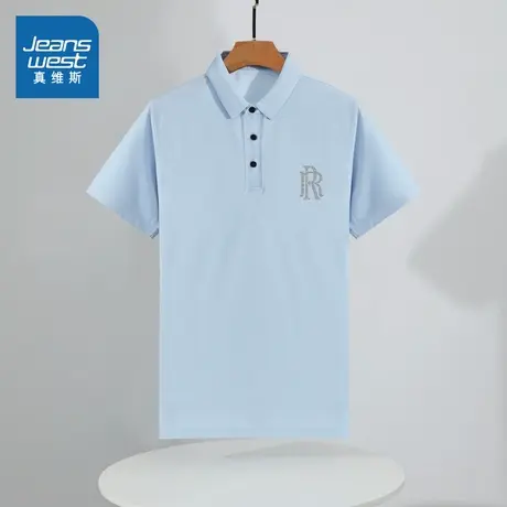 VO真维斯男装上衣2025春季新款青年男生时尚休闲修身短袖POLO衫潮商品大图