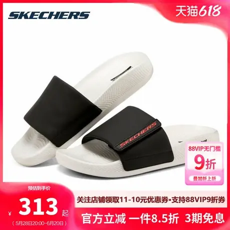 斯凯奇男鞋拖鞋一字拖夏季透气沙滩凉拖鞋正品轻便百搭户外休闲鞋商品大图