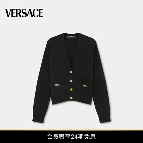 【24期免息】VERSACE/范思哲 女士羊绒混纺针织短宽版开衫商品大图