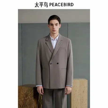 【商场同款】太平鸟男装西服25春季提花通勤西服外套潮 B1BAF1E03图片