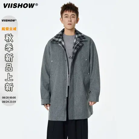 VIISHOW美式解构假两件工装外套男士春秋季2025新款高级感夹克商品大图