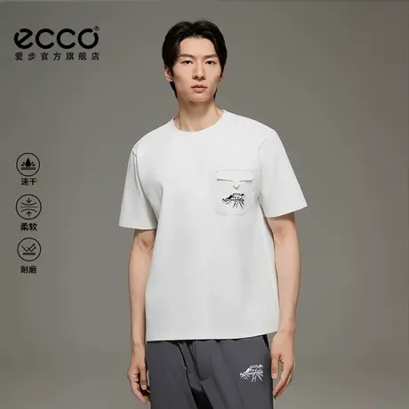 ECCOx白山联名系列 25新秋季休闲舒适短袖T恤男女同款  EW253T007商品大图