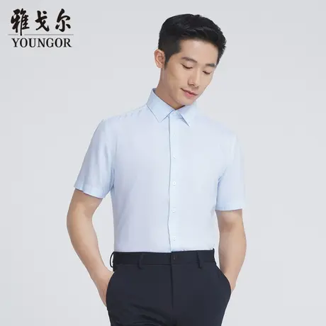 雅戈尔奥莱 商场同款男士短袖衬衫新款官方正品商务休闲短袖衬衫商品大图