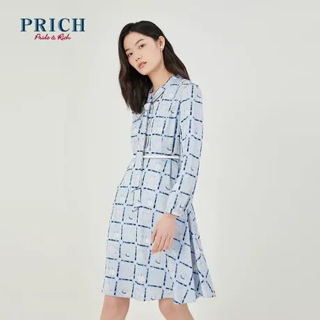 PRICH春秋新款裙子女青春时尚温柔系穿搭气质优雅连衣裙图片