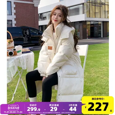 唐狮棉服女冬2023年新款爆款流行长款短款面包服加厚保暖棉袄外套图片