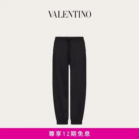 【24期免息】华伦天奴VALENTINO男士 BLACK UNTITLED 铆钉运动裤图片