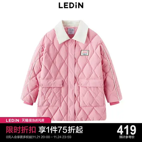 乐町拼接简约羽绒服2022冬季新款羽绒宽松C5ACC4J04图片