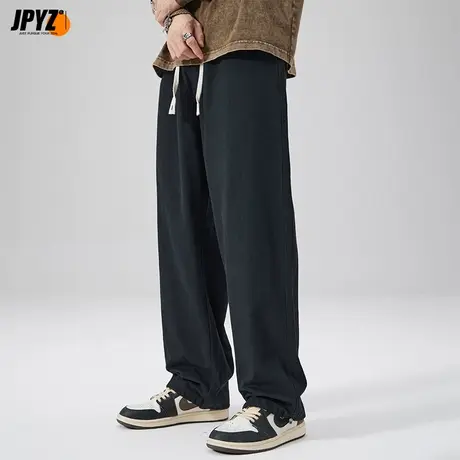 男士休闲裤宽松棉麻中国风复古抽绳束脚裤子秋季大码美式百搭长裤商品大图