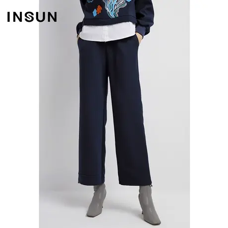 INSUN恩裳线上专选春季阔腿洋气休闲裤图片