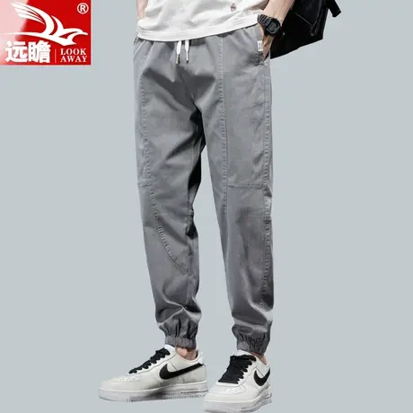 男士夏季束脚休闲裤男薄款潮流夏装百搭修身直筒男裤夏天裤子男款图片