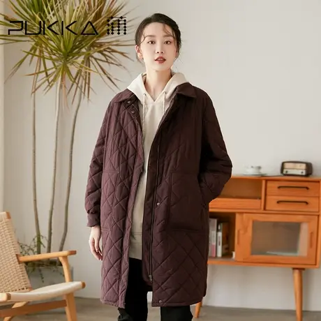 蒲PUKKA 女装连帽棉衣冬装加厚宽松设计感时尚原创棉服商场同款图片