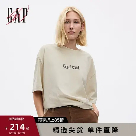 【GAP x Sean W 联名】男女同款春夏短袖T恤圆领休闲上衣843361商品大图