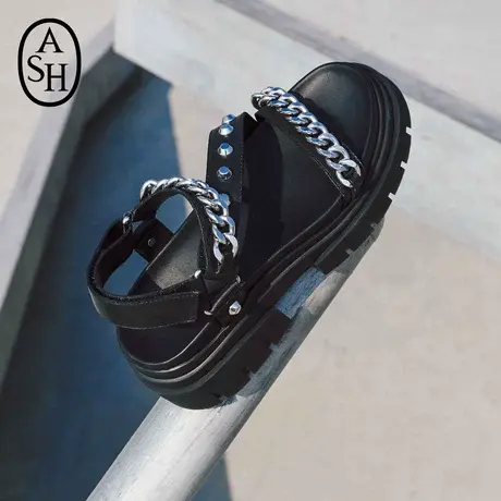 ASH女鞋新款SATURN系列时尚链条厚底鞋增高齿轮底凉鞋女商品大图