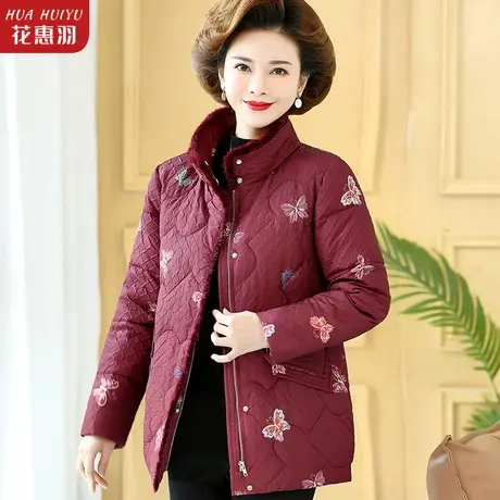 妈妈冬款棉服2022新款棉袄奶奶冬装外套中老年人女秋冬短款季棉衣商品大图