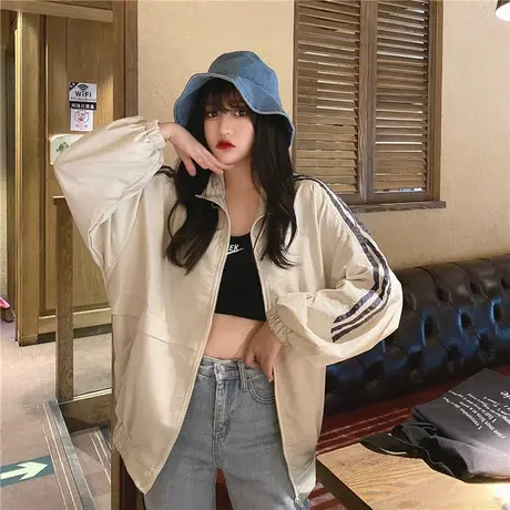 春秋季外套女学生韩版宽松2021新款百搭棒球服夏季ins潮防晒衣女商品大图