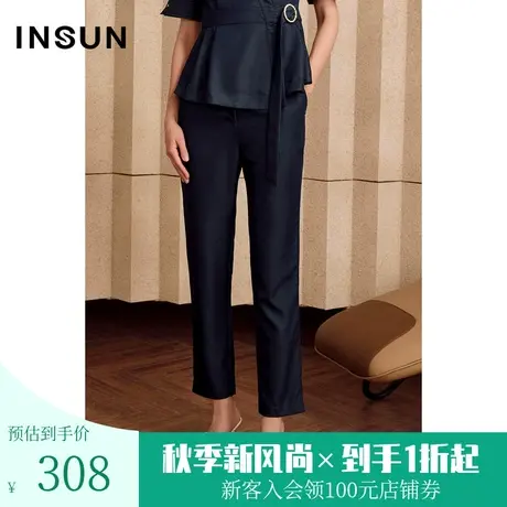 恩裳夏季时尚天丝牛仔面料职业风简约干练西裤女图片