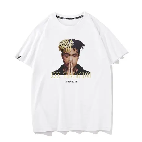 秀洛xxxtentacion短袖t恤男款夏季潮流潮牌宽松大码纯棉嘻哈男生商品大图