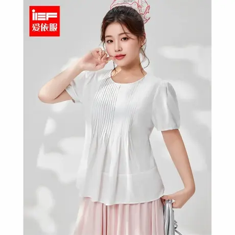 IEF/爱依服大码女装2025夏季新款韩版时尚小众设计感通勤显瘦上衣商品大图