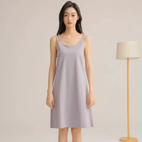 睡裙女士夏季纯棉吊带睡衣裙子夏天宽松性感美背家居服可外穿薄款商品大图