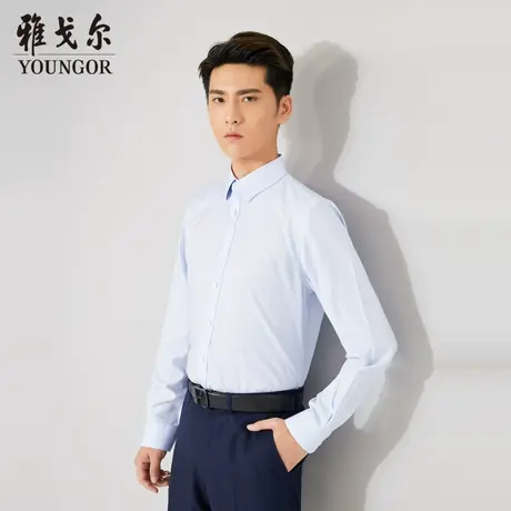 雅戈尔奥莱 商场同款男士衬衫秋冬新款官方商务免烫长袖衬衫男商品大图