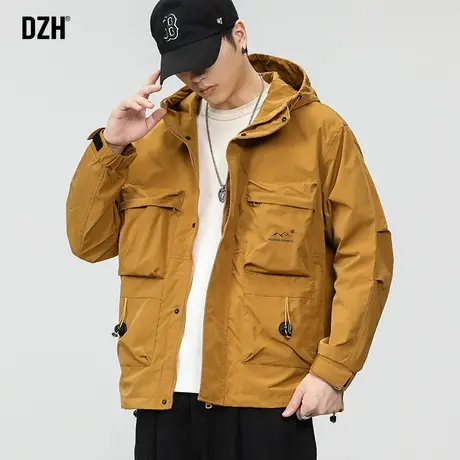 男士机能风工装外套男潮高级感男装2023新款户外登山服冲锋衣男款商品大图