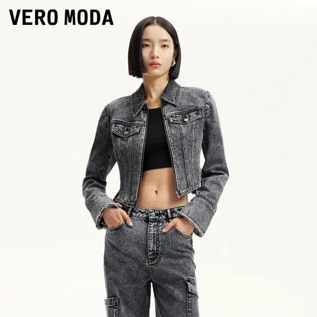 【来了就好】Vero Moda短外套25夏新款磨白做旧牛仔外套325157004商品大图
