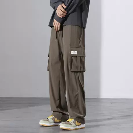 户外机能工装裤男春秋潮牌ins宽松大码美式多袋冲锋降落伞兵裤男图片