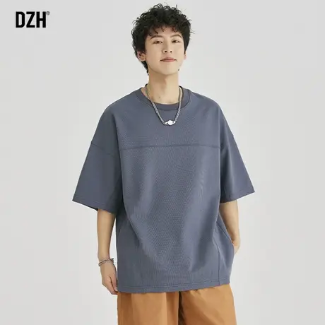 男士半截袖男夏季潮牌设计感短袖男款情侣装新款上衣300g重磅t恤商品大图