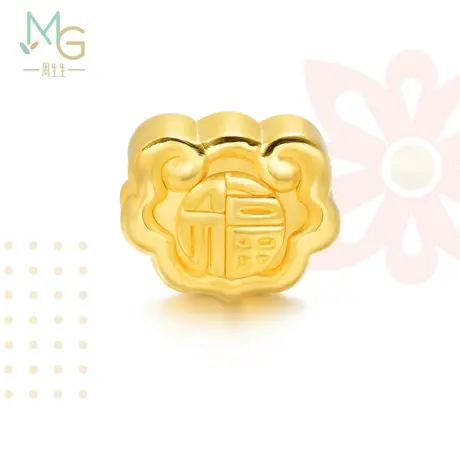 周生生Charme黄金手链福字如意转运珠项链86338C硬金图片