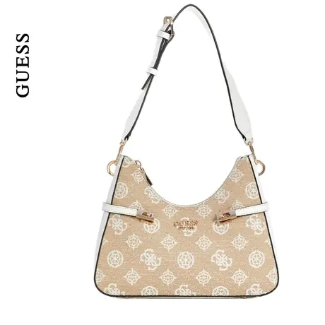 GUESS24年新款春季女士箱包通勤撞色花纹金属装饰腋下包-JG922602商品大图